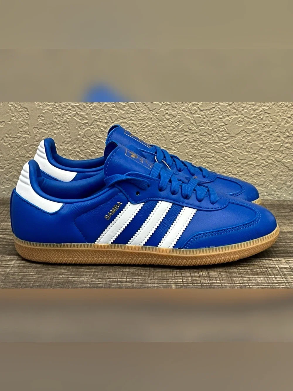 Adidas Originals Samba Blue Color Shoes Men's Size-5.5